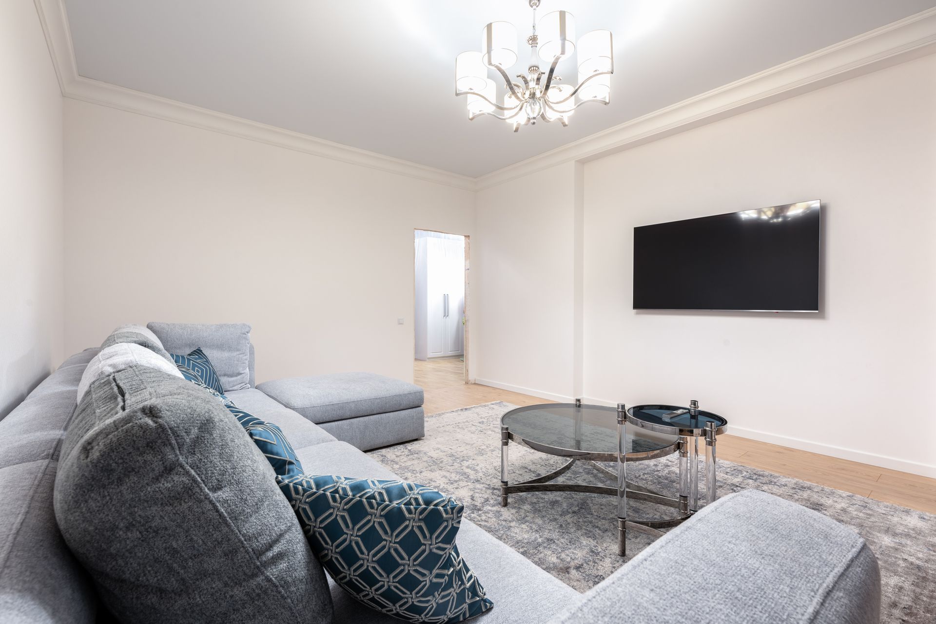 Living room with modern interior design